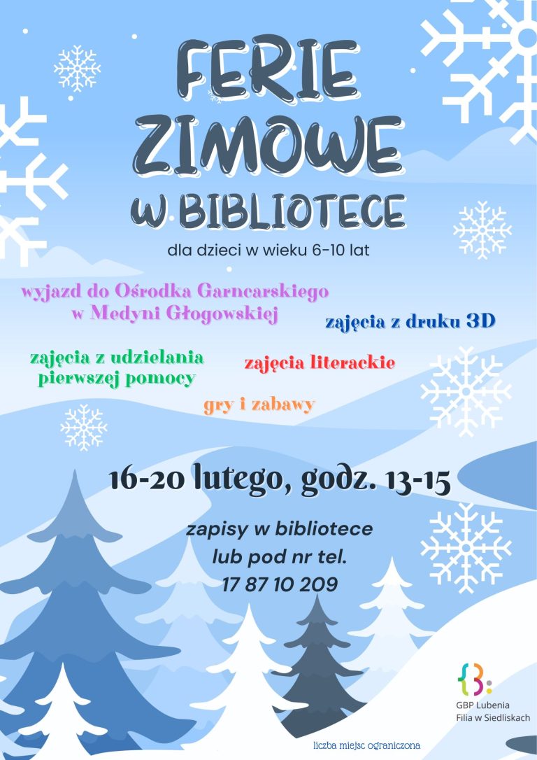 Zajęcia feryjne w bibliotece